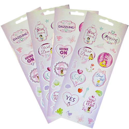 disney princess stickers 4 sheets